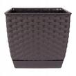 Ghiveci de flori, Prosperplast, Ratolla, patrat, 3.8 L, maro, 19x19x15.9 cm