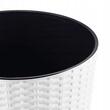 Ghiveci de flori, Prosperplast, Rato Tubus, rotund inalt, 15 L, imitatie ratan, alb, 25x47.6 cm