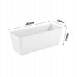 Jardiniera decorativa, Prosperplast, imitatie ratan, alba, 49.2x17.2x17.4 cm