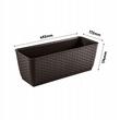 Jardiniera decorativa, Prosperplast, imitatie ratan, maro, 49.2x17.2x17.4 cm