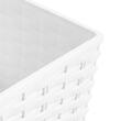 Ghiveci de flori, Prosperplast, Rato Low, patrat, 32 L, imitatie ratan, alb, 32x32x32.5 cm