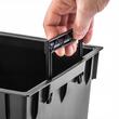 Ghiveci de flori, Prosperplast, Rato Low, patrat, 32 L, imitatie ratan, alb, 32x32x32.5 cm
