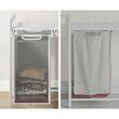 Dulap baie, Artool, placa raft MDF, cadru otel, 2 compartimente rufe, alb, 73x33x72 cm