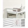 Dulap baie, Artool, placa raft MDF, cadru otel, 2 compartimente rufe, alb, 73x33x72 cm