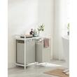 Dulap baie, Artool, placa raft MDF, cadru otel, 2 compartimente rufe, alb, 73x33x72 cm