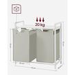 Dulap baie, Artool, placa raft MDF, cadru otel, 2 compartimente rufe, alb, 73x33x72 cm