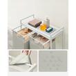 Dulap baie, Artool, placa raft MDF, cadru otel, 2 compartimente rufe, alb, 73x33x72 cm