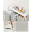 Dulap baie, Artool, placa raft MDF, cadru otel, 3 compartimente rufe, alb, 92.5x33x72 cm