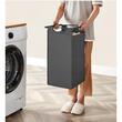 Dulap baie, Artool, placa raft MDF, cadru otel, 3 compartimente rufe, negru si gri, 92.5x33x72 cm