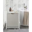 Dulap baie, Artool, placa raft MDF, cadru otel, cu compartiment rufe, alb, 50x33x72 cm