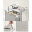 Dulap baie, Artool, placa raft MDF, cadru otel, cu compartiment rufe, alb, 50x33x72 cm