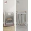 Dulap baie, Artool, placa raft MDF, cadru otel, cu compartiment rufe, alb, 50x33x72 cm