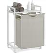 Dulap baie, Artool, placa raft MDF, cadru otel, cu compartiment rufe, alb, 50x33x72 cm