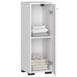 Dulap baie, placa laminata, 2 rafturi, alb, 30x30x82 cm 