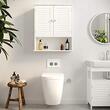 Dulap baie, suspendat, MDF, 3 rafturi, 2 usi, alb, 60x20x70 cm, Artool