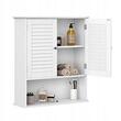 Dulap baie, suspendat, MDF, 3 rafturi, 2 usi, alb, 60x20x70 cm, Artool