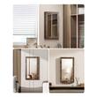 Dulap de perete cu oglinda pentru bijuterii, Artool, MDF, raft inferior, maro rustic, 37x10x67 cm
