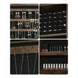 Dulap de perete cu oglinda pentru bijuterii, Artool, MDF, raft inferior, maro rustic, 37x10x67 cm