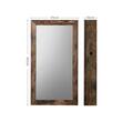 Dulap de perete cu oglinda pentru bijuterii, Artool, MDF, raft inferior, maro rustic, 37x10x67 cm