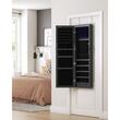 Dulap de perete cu oglinda pentru bijuterii, Artool, MDF, raft inferior, negru, 37x10x120 cm