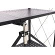 Dulap, raft depozitare, metalic, pliabil, pe roti, 5 polite, negru, 72x34x163 cm 