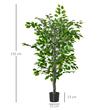 Ficus artificial cu ghiveci, verde, 135 cm