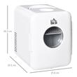Frigider turistic, mini, 12V/220V, alb, 4 L, 25.8x20.5x26.3 cm