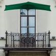 Umbrela balcon/terasa, semirotunda, verde, 270 cm