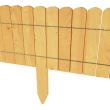 Gard de gradina decorativ din lemn 30x200 cm, natur