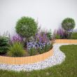 Gard de gradina decorativ din lemn 30x200 cm, natur