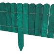 Gard de gradina decorativ din lemn, verde, 200x40 cm