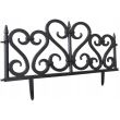 Gard de gradina decorativ, plastic negru, set 4 buc, 59.5x37 cm