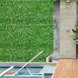 Gard viu artificial pentru gradina/terasa/balcon, frunze de artar, PE, verde, 300x150 cm