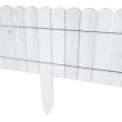 Gard de gradina decorativ din lemn 30x200 cm, alb