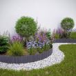 Gard de gradina decorativ din lemn 40x200 cm, antracit