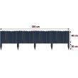 Gard de gradina decorativ din lemn 40x200 cm, antracit