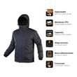 Geaca de lucru Outdoor, impermeabila, cu gluga, negru, marimea M/50, NEO
