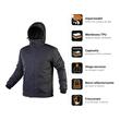 Geaca de lucru Outdoor, impermeabila, cu gluga, negru, marimea S/48, NEO