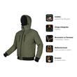 Geaca de lucru bomber Outdoor, izolata, cu gluga, verde, marimea L/52, NEO