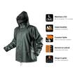 Geaca de ploaie NEO Rainwear marimea L/52, pictograme: impermeabila, cusaturi lipite, aerisire la subrat, gluga in guler