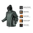 Geaca de ploaie NEO Rainwear marimea XXXL/58, pictograme: impermeabila, cusaturi lipite, aerisire la subrat, gluga in guler