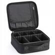 Geanta pentru cosmetice/accesorii baie, Soulima, poliester, PVC, EVA, neagra, 26x9x22.5 cm