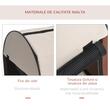 Geanta pentru transport caine/pisica, maro si bej, material Oxford, PVC, impermeabila, pliabila, marimea S-M, 61x46x51 cm