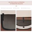 Geanta pentru transport caine/pisica, maro si bej, material Oxford, PVC, impermeabila, pliabila, marimea S-M, 61x46x51 cm
