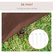 Geanta pentru transport caine/pisica, maro si bej, material Oxford, PVC, impermeabila, pliabila, marimea S-M, 61x46x51 cm