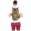 Ghiozdan/rucsac tactic, 4 compartimente, model Survival, camuflaj, verde si maro, 23x24x42 cm, Springos