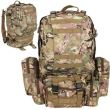 Ghiozdan/rucsac tactic, cu 3 compartimente detasabile, poliester 600D, 45 L, 50x16x60 cm, Isotrade