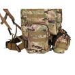 Ghiozdan/rucsac tactic, cu 3 compartimente detasabile, poliester 600D, 45 L, 50x16x60 cm, Isotrade