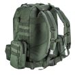 Ghiozdan/rucsac turistic, 4 in 1, model Survival, verde inchis, NEO