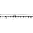 Ghirlanda tip sirag de becuri, 20 LED, 220-240V, IP44, 6 cm, 10 m 